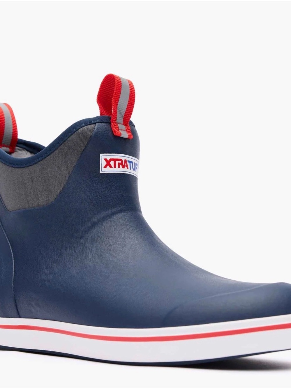 XTRATUF Men's Navy Slip-On Ankle Rain Boot
